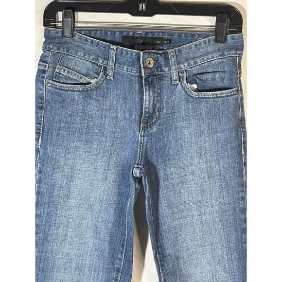 clavin Klein skinny jeans light blue wash cotton blend embordered size 26/2 READ - Picture 4 of 10